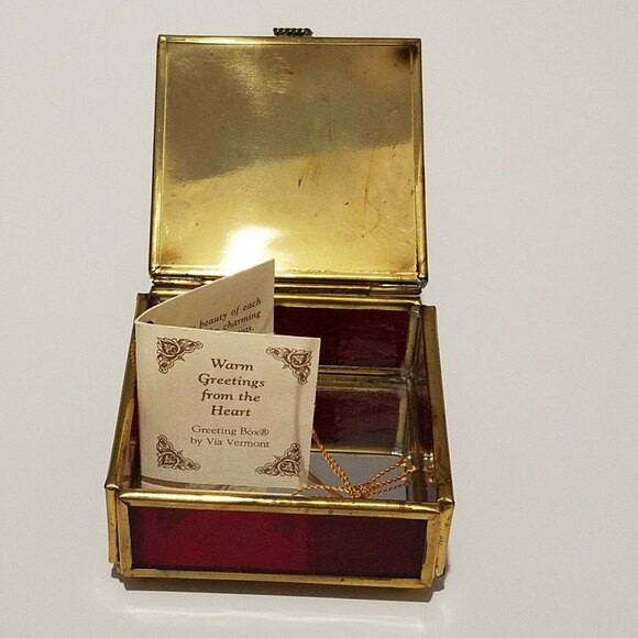 Vintage Via Vermont Santa Christmas Trinket, Jewelry Box 1994 - Picture 9 of 12